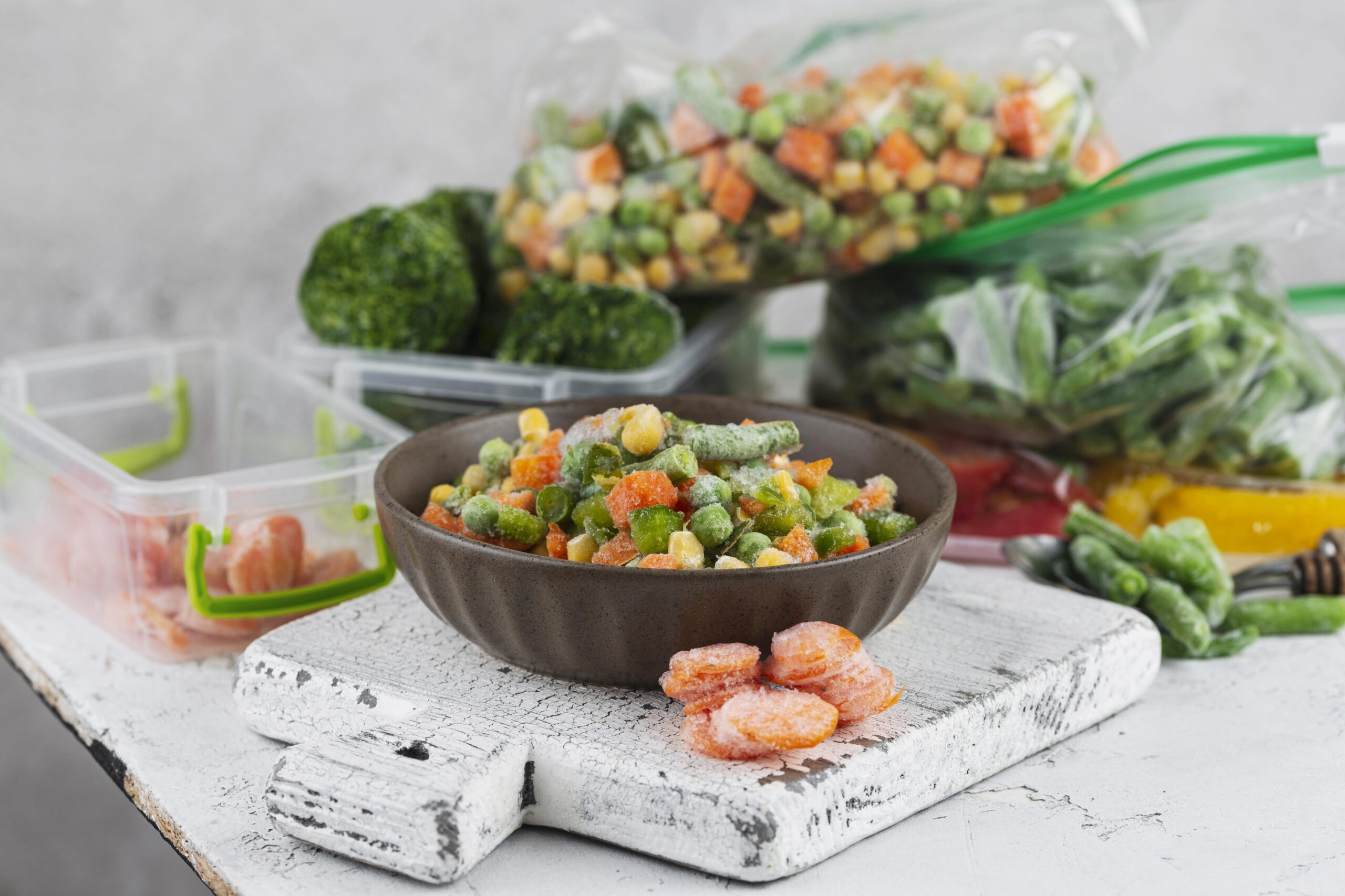 arrangement-frozen-food-table